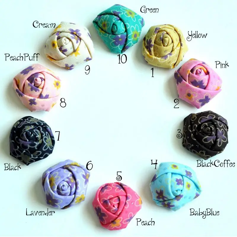 120 шт. атласные розетки для волос 1 5 дюйма|fabric rosettes|flowers for headbandsfor hair accessories |