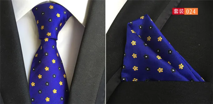 SCST Brand Cravate New Gravata Paisley Print Slim Necktie Mens Silk Ties For Men Tie With Match Pocket Square 2pcs Set Blue A043 |
