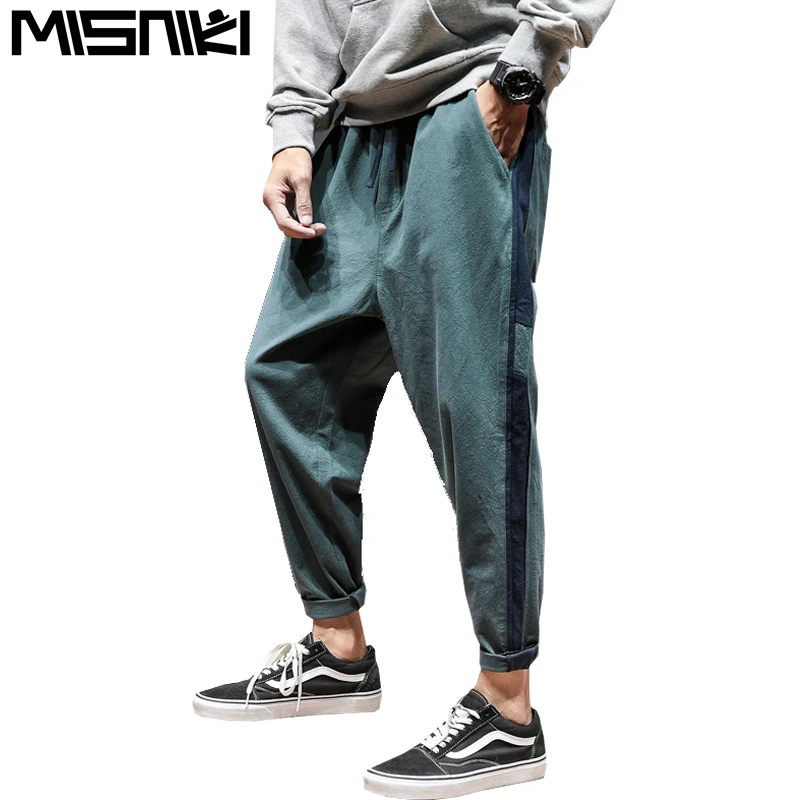 Джоггеры misники мужские спортивные брюки подходят к цвету штаны ниндзя хлопковые