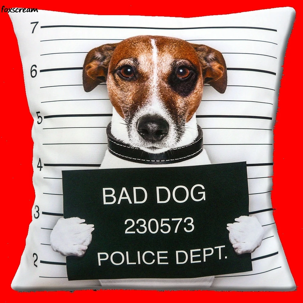 Декоративные подушки Bad Dog чехлы для милых французских бульдогов собак бархатная