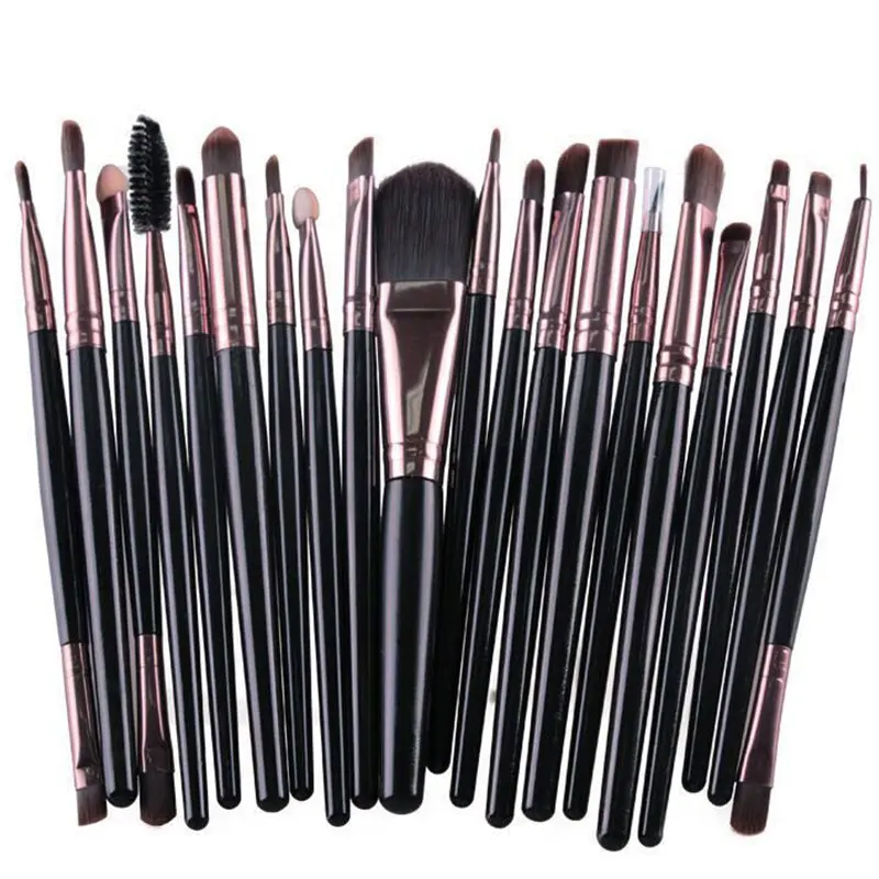 Набор кистей для макияжа MECOLOR 20 шт. набор пудры основы теней бровей губ лица румян