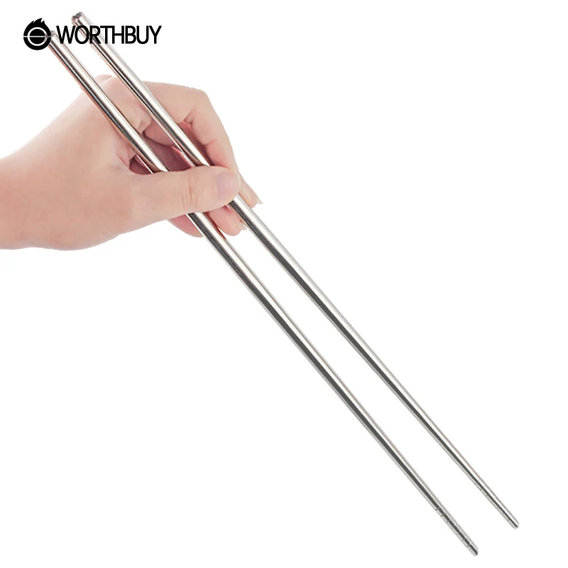 WORTHBUY китайские 304 палочки для еды из нержавеющей стали жарки многоразовые