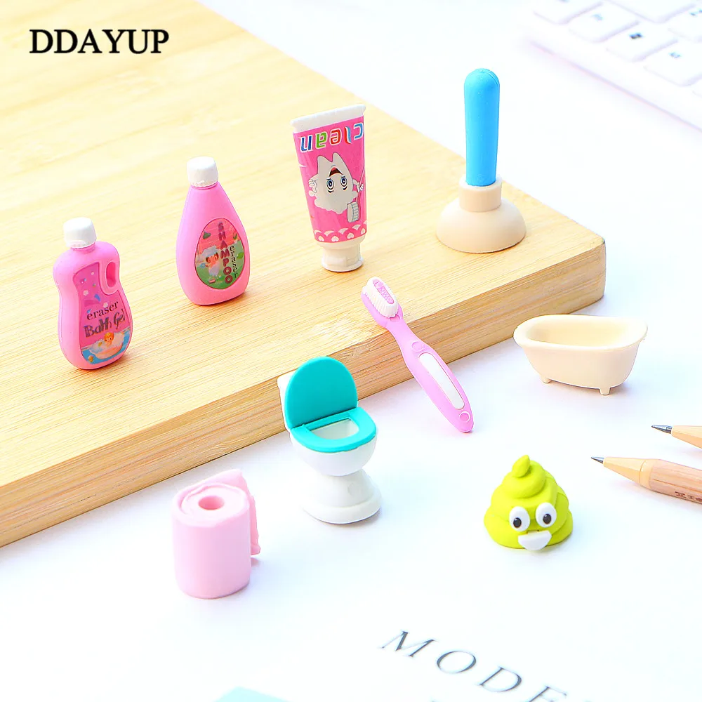 Милый ластик для ванной комнаты школьный офисный резиновый специальная картина