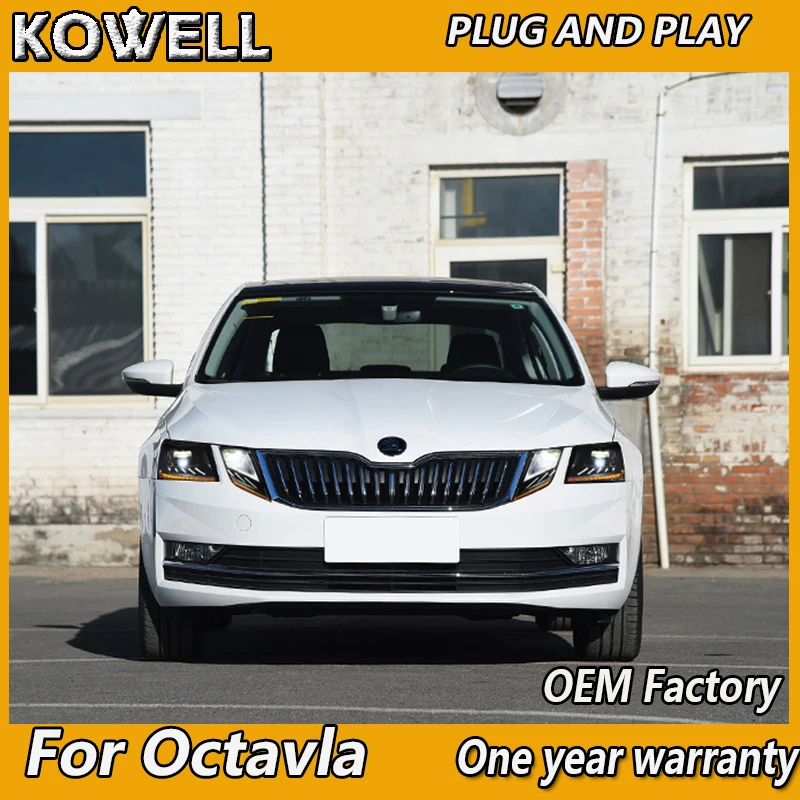 KOWELL стайлинга автомобилей для Skoda Octavia фары Новинка 2018 Все светодиодный задний