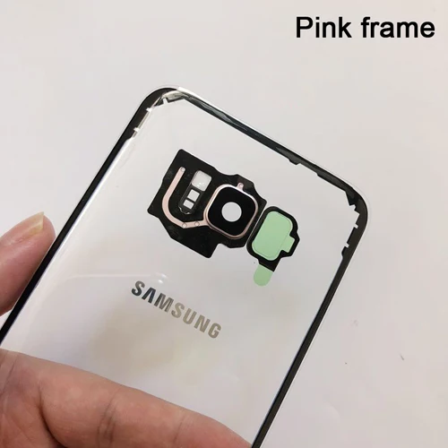 Pink Чехол для задней панели samsung для samsung Galaxy S7 G9300 S7 Edge S7Edge G9350 стеклянная прозрачная задняя крышка - Цвет: Pink