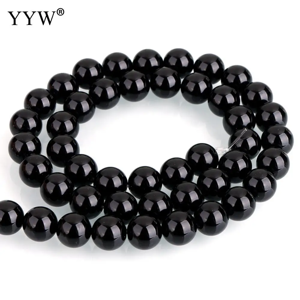 YYW Горячие Бусы из природного камня тигровый глаз розовый кварц черный 6 мм