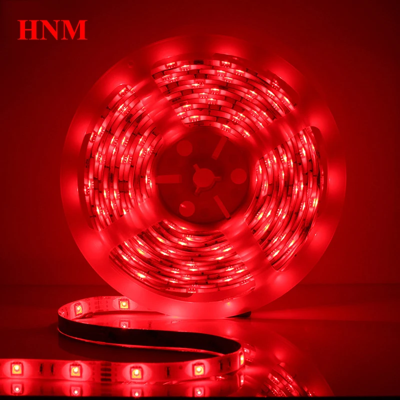 DC12V гибкая Красный Светодиодные ленты 5050 LED 12 В SMD 30 светодиодов/M 5 м/roll Клейкие led