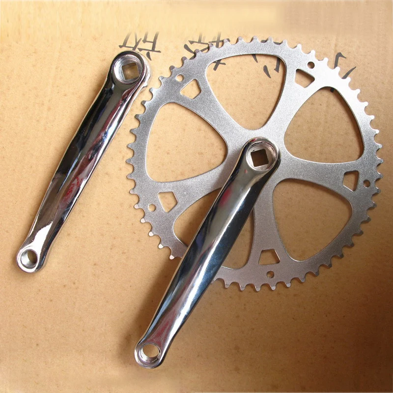 Односкоростной велосипед fixie винтажный дорожный Кривошип Круизный сталь 52T 170 мм