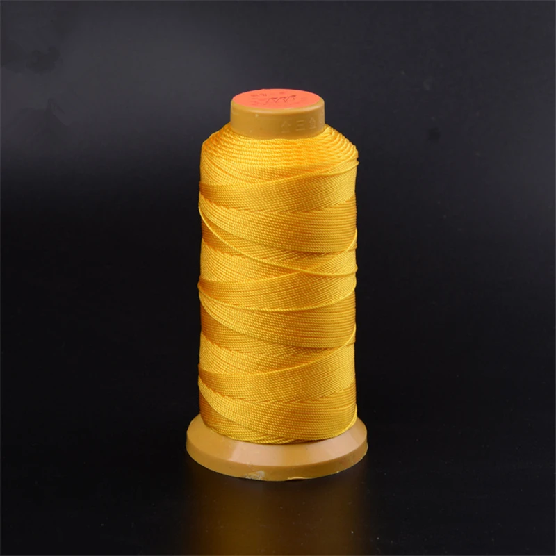 yellow 0,2 мм/0,4 мм/0,8 мм нейлоновая нить шелковая леска для бисера для изготовления кисточкой DIY Ювелирные изделия Швейные Ремесло нефритовый сетевой шнур веревка 200 м 1000 м - Цвет: yellow