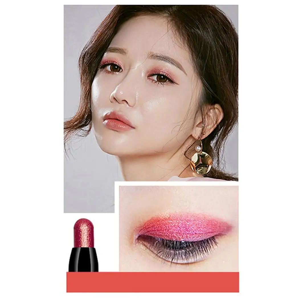 Тени Натуральное перо розовый коричневый вино 8 г длительный красная подсветка