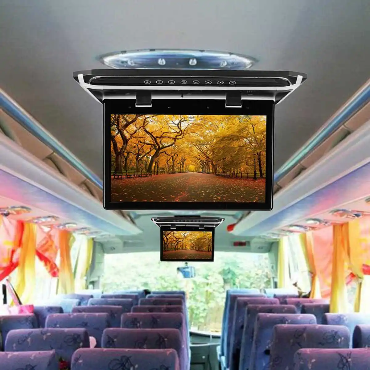 15," HD широкий автомобильный dvd-плеер с экраном HDMI Автомобильный потолочный откидной монитор на крышу 1920*1080
