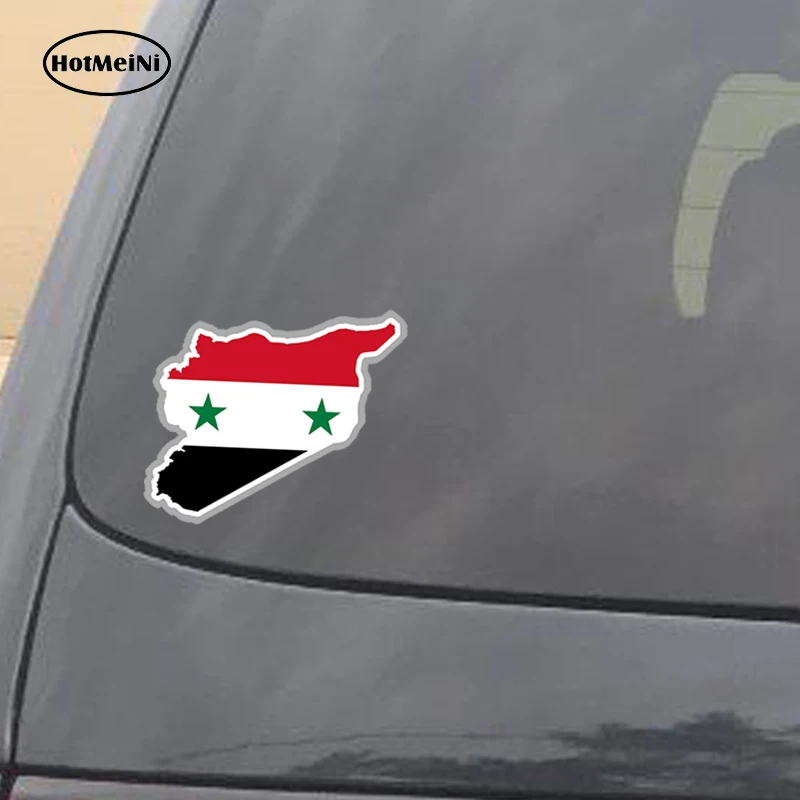 Автостайлинг HotMeiNi Сирия карта флаг Автомобильная наклейка силуэт для бампера