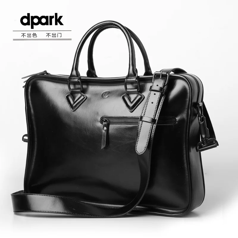 Black D-парк Портативный ноутбука Портфели Для мужчин Сумки через плечо сумка-мессенджер Для мужчин Путешествия Сумки на плечо сумка для ноутбука Мужские Портфели Сумки - Цвет: Black