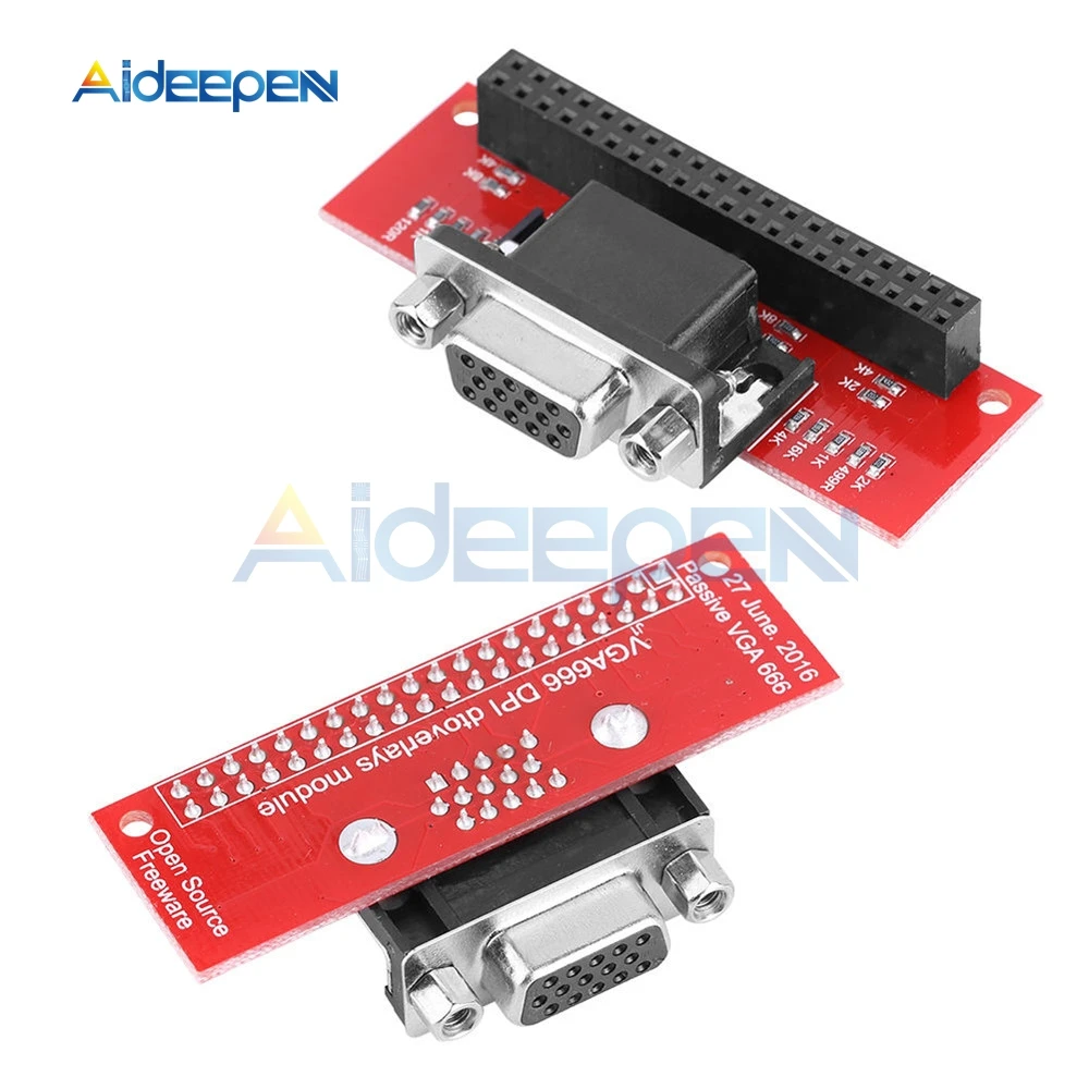 EP 0073 VGA666 Gert VGA плата адаптера модуля GPIO к для Raspberry Pi 3B/2B/B +|Детали и аксессуары