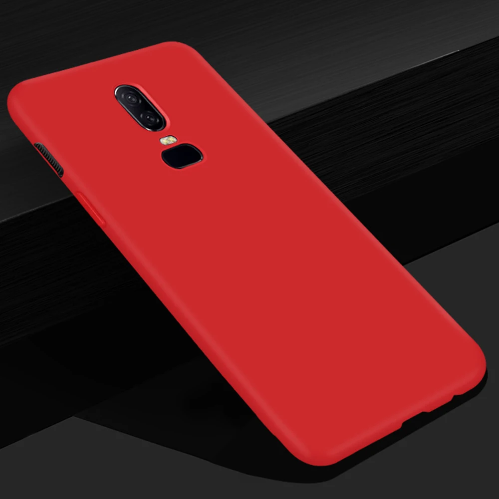Phone Case For OnePlus 5T 5 6 Simple Solid Color Ultrathin Soft TPU Cases Candy Back Cover Fundas Coque |