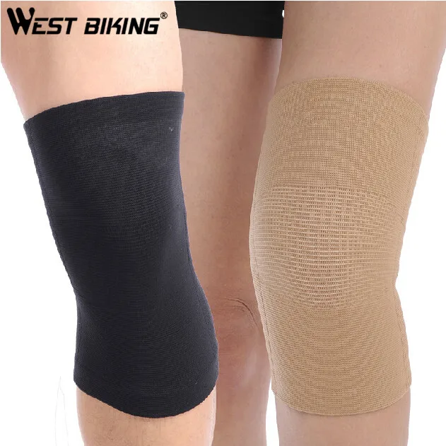 WEST BIKING Высокие эластичные спортивные наколенники для бега, теплые альпинистские мужские и женские бадминтон, баскетбол, велосипедные наколенники