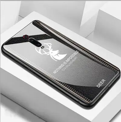 Чехол для Xiaomi mi 9 T Pro Deer Grass с узором из закаленного стекла, силиконовый Жесткий Чехол для задней панели, чехол для Xiaomi mi 9 T Pro - Цвет: Синий