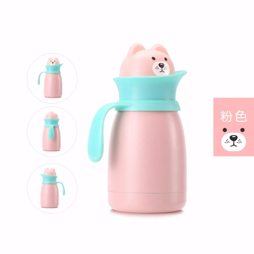 BearKnight300ml термос мультфильм двойной 304 из нержавеющей стали новый портативный