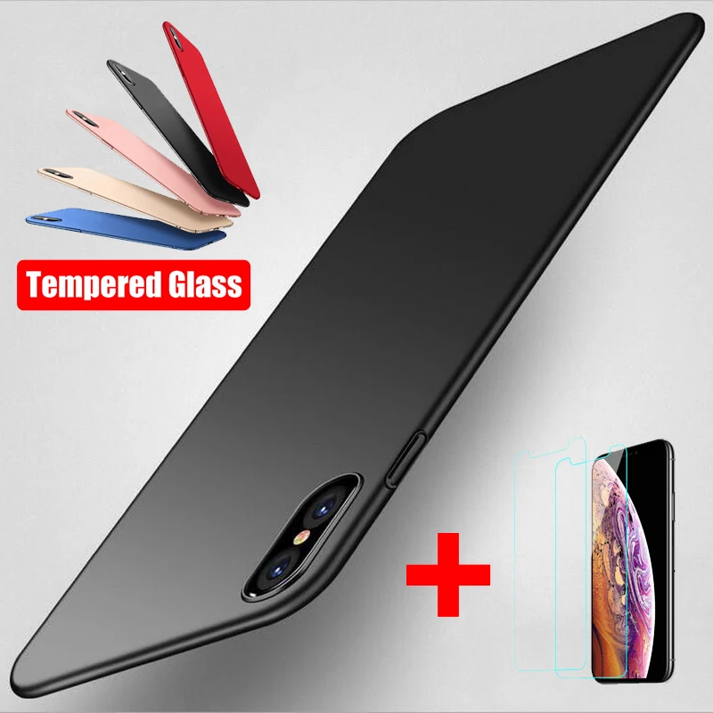 Ультратонкий Жесткий Противоскользящий чехол для телефона iPhone X XR XS Max 7 8 Plus SE 2020 11