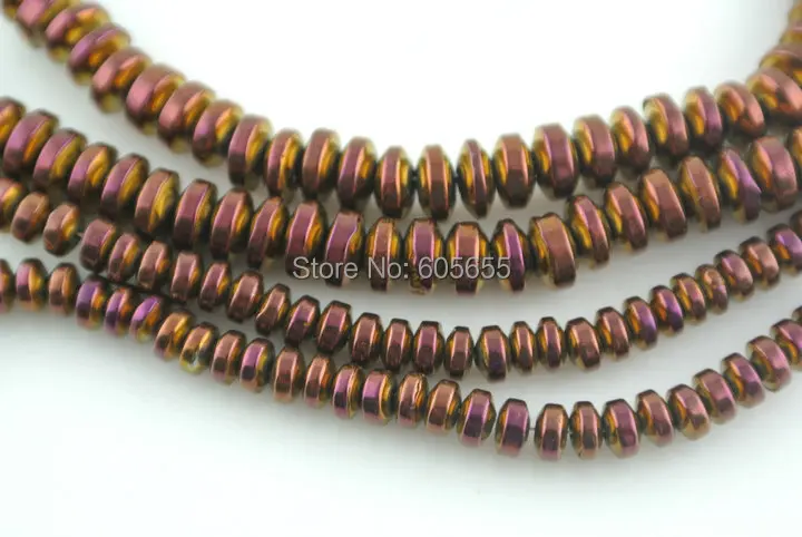 3x6 мм фиолетовый цвет гематит рондели разделительные бусины | Украшения и