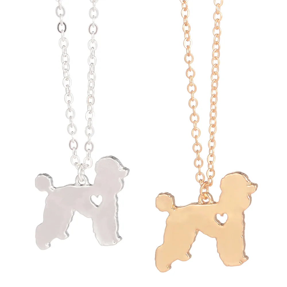 Цвета: золотистый серебристый 1 шт. с рисунком пуделя для Цепочки и ожерелья Dog
