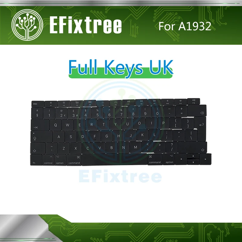 

Full New Original For Macbook Air Retina 13" 13.3" A1932 Keyboard UK English Keys Key Cap Keycap MRE82 EMC 3184 Late 2018