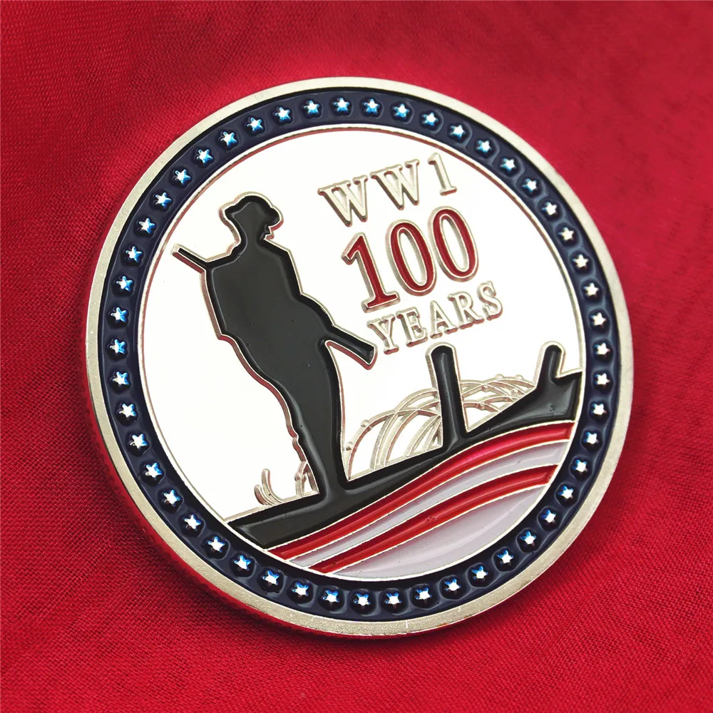 Детская памятная монета времен первой мировой войны 100-1918 2018 лет | Дом и сад