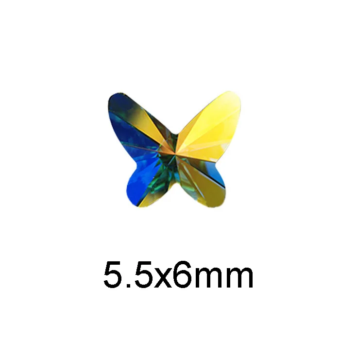 Butterfly 5X6mm AB Лак для ногтей художественная одежда стразы 36 шт./упак. плоской формы различные формы и Размеры Стекло AB цветные камни для 3D Гелевые Ногти украшения - Цвет: Butterfly 5X6mm AB
