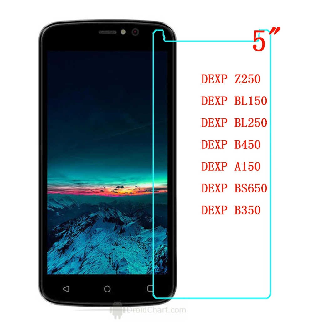 Закаленное Стекло для DEXP Z250 BL150 BL250 B450 A150 BS650 B350 протектор 100% Защитная пленка 5
