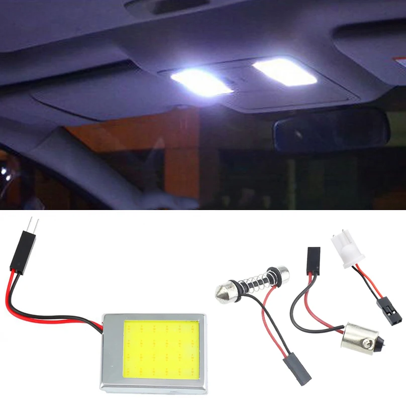 1 комплект светодиодная лампа T10 24 SMD cob 12 В для салона автомобиля|t10 24|car dome lightcar panel