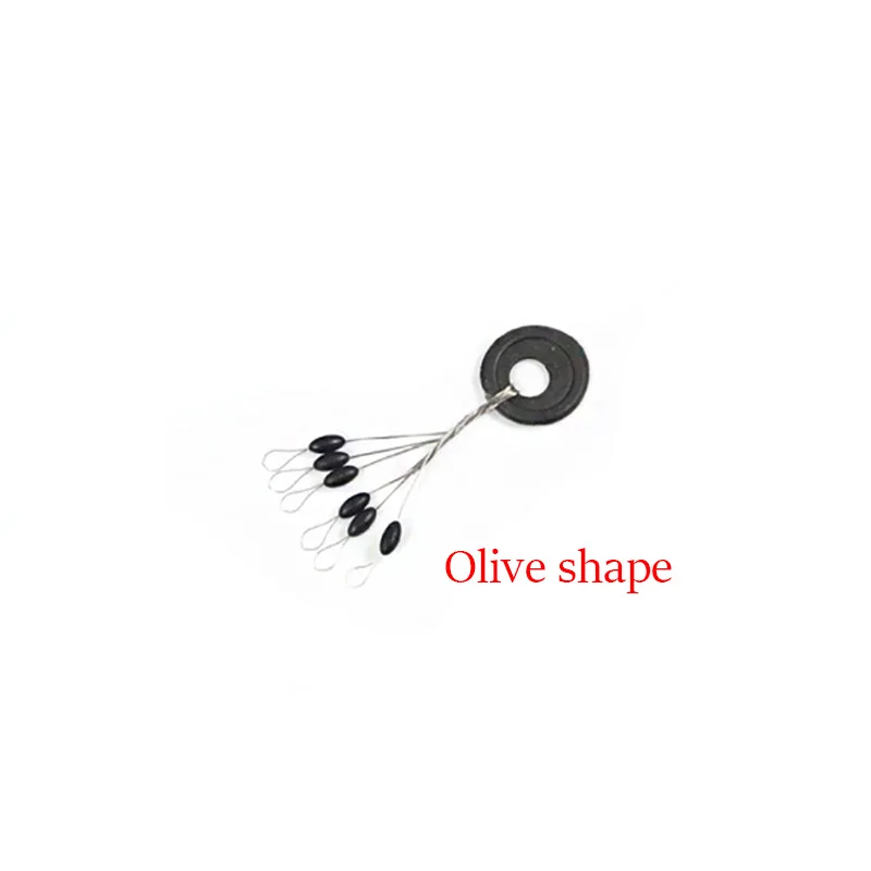 2019 Новая модель высококачественных космических бобов 10 групп 60 штук резинового затычки оливковой и колонной формы аксессуаров для рыболовных снастей.