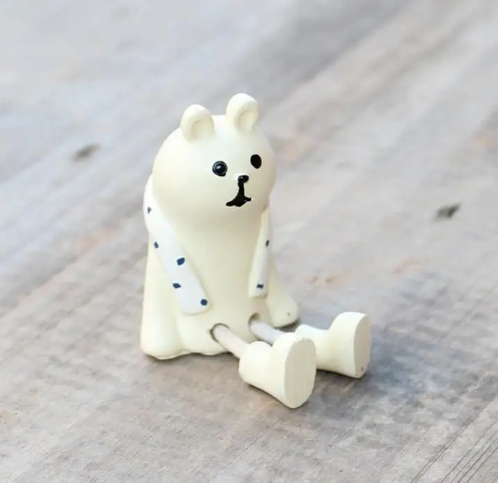 1 шт. Kawaii Cat Bear Penguin миниатюрная Статуэтка Япония Zakka Животное украшение мини-Сказочный Сад Смола ремесло игрушка подарок орнамент - Цвет: 3