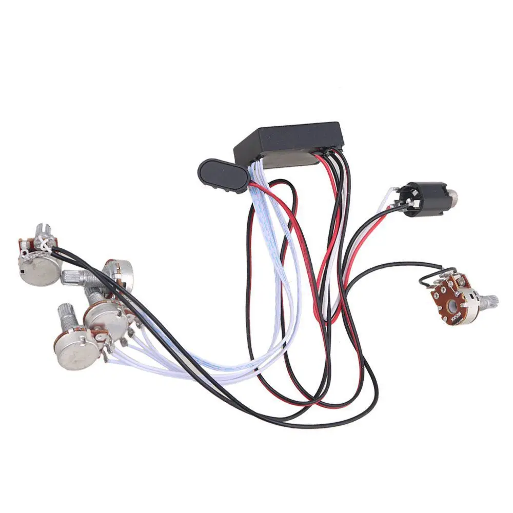 XFDZ Preamp 3 полосный эквалайзер Эквалайзер жгут гитара бас тон система управления