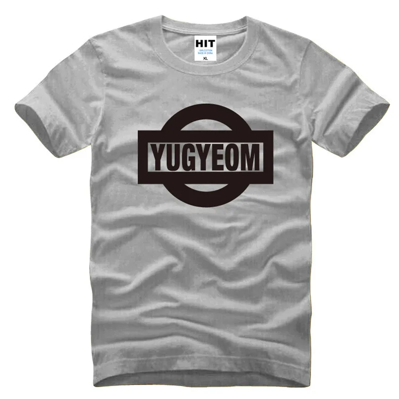 GOT7 YUGYEOM Мужская футболка с принтом 2016 новая хлопковая Повседневная коротким