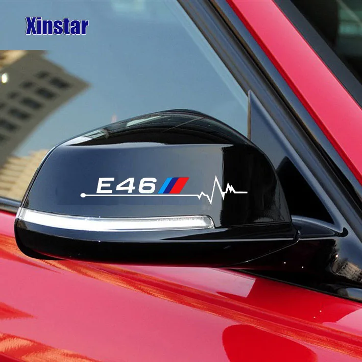 

2Pcs Car Rearview Mirror Sticker Decal Accessories For BMW E30 E34 E36 E39 E46 E60 E61 E87 E90 E83 F10 F20 F21 F30 F35