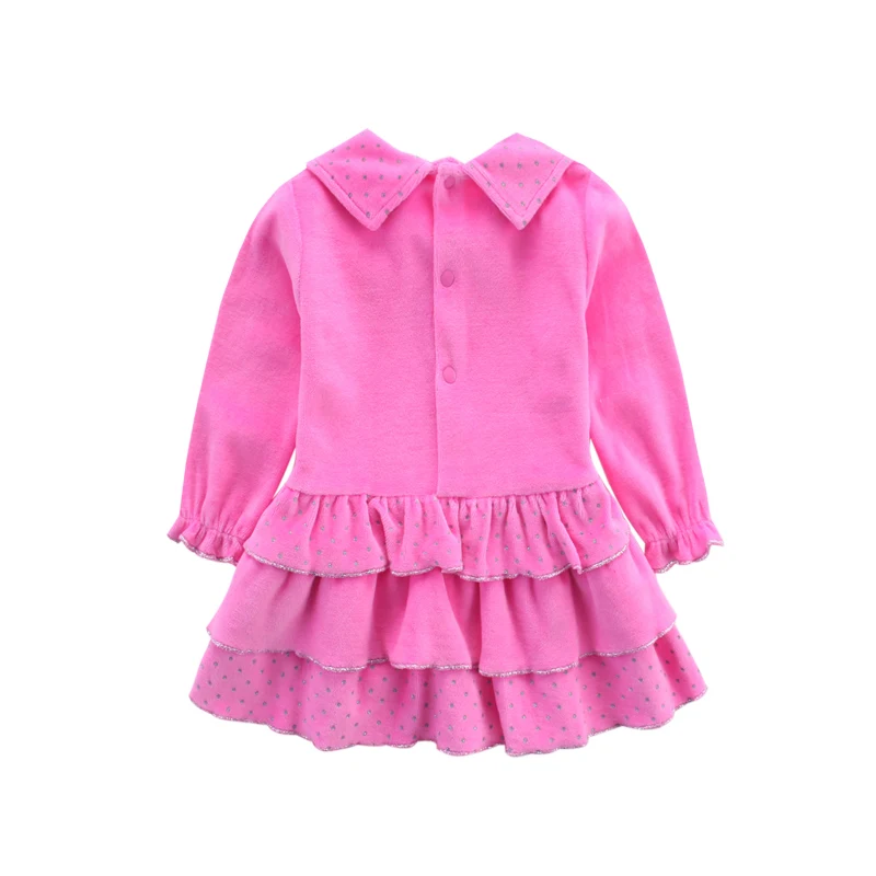 Детское велюровое платье с длинным рукавом до колена 4 шт./лот | Детская одежда и