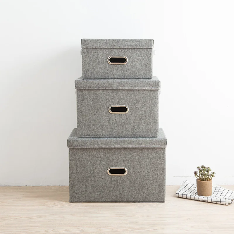 Складная коробка для хранения нижнего белья из хлопка и льна контейнер одежды