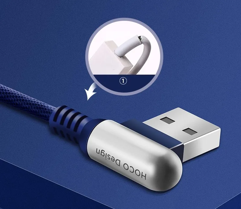 HOCO 2.4A цинковый сплав 90 usb-кабель для Apple iPhone 116 7 plus 8 X Xs Max XR Быстрая зарядка оригинальное зарядное устройство провод синхронизации данных