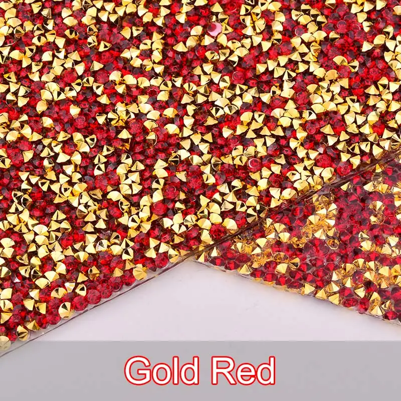 Gold Red JUNAO 24x40 см черный самоклеющийся смолы Стразы на сетчатой основе ткань кристалл аппликация из страз обвязка Алмазный лист ремесла - Цвет: Gold Red