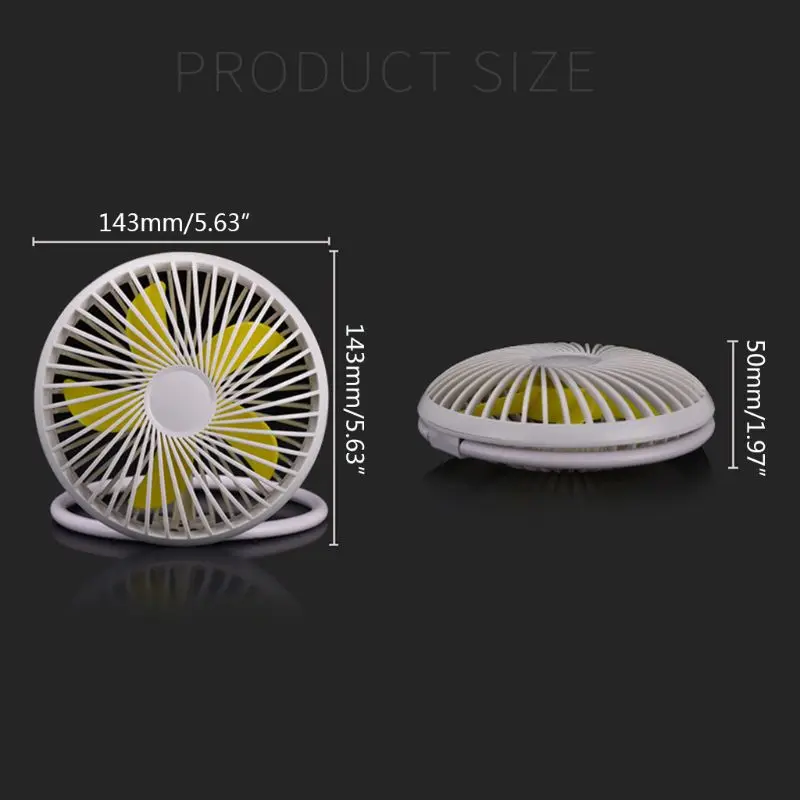 Мини-вентилятор с usb-портом 2 скорости низкий уровень шума вращение на 180 градусов