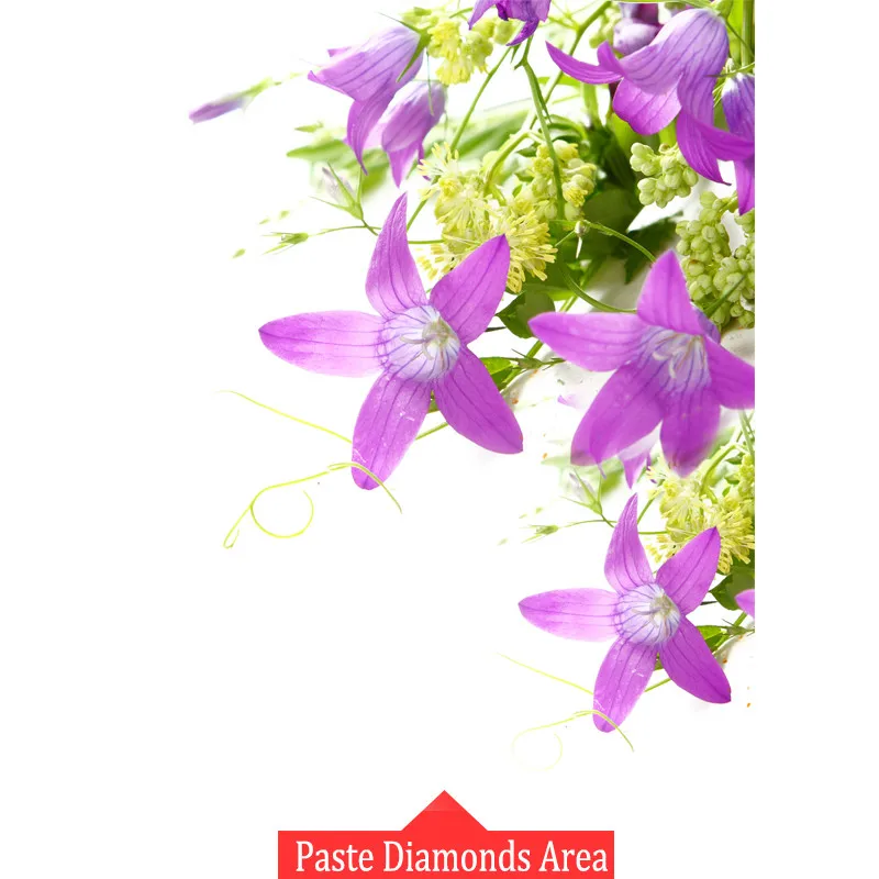 Горячая продажа 5d Diy Алмазная вышивка фиолетовые цветы круглые стразы рукоделие