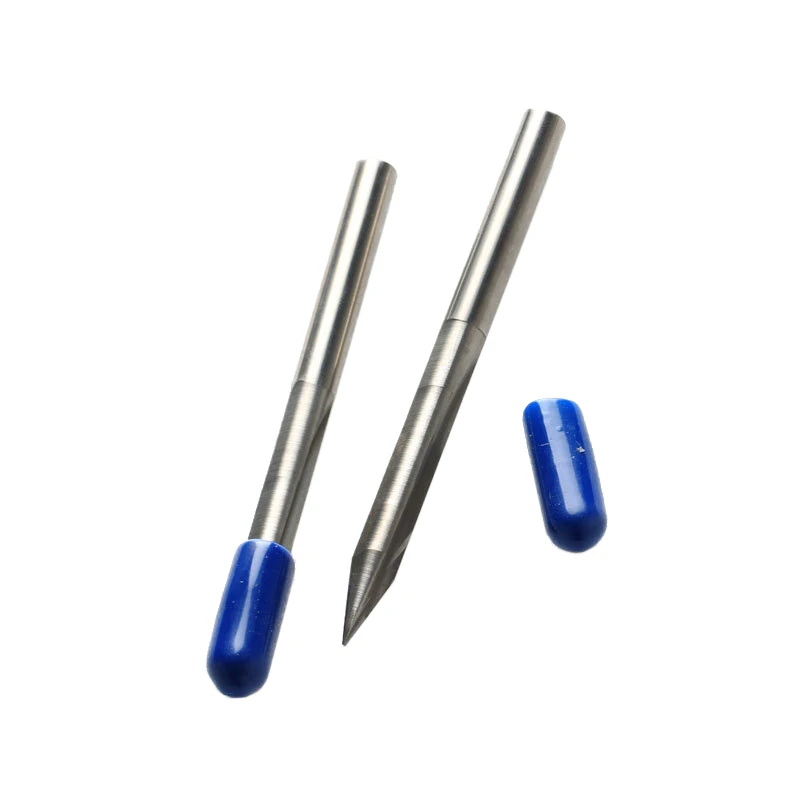 2 шт. прямая V образная фреза с двумя зубьями для резки алюминия 30 градусов 0 5 мм