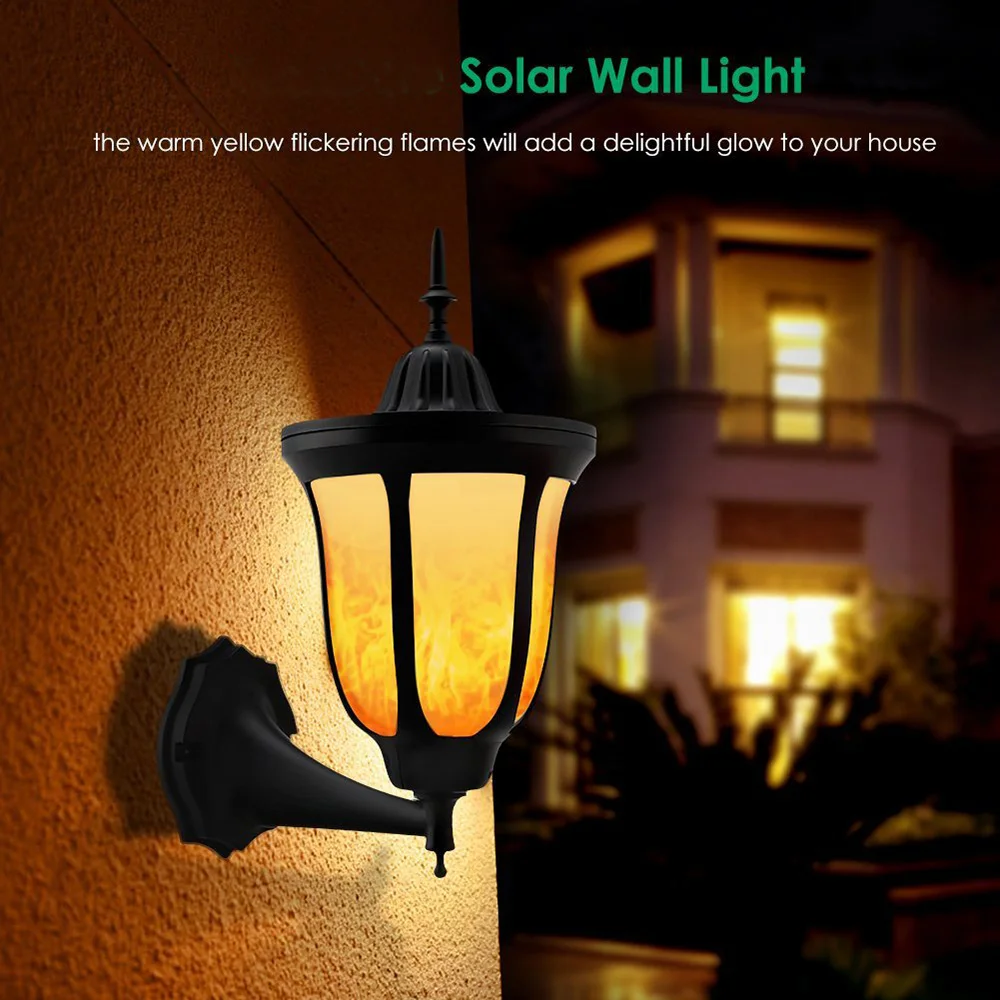 

LED Solar Light Garden Decoration 96 LEDs Solar Torches Flickering Flames Waterproof Outdoor Wall Lamp for Patio Yard