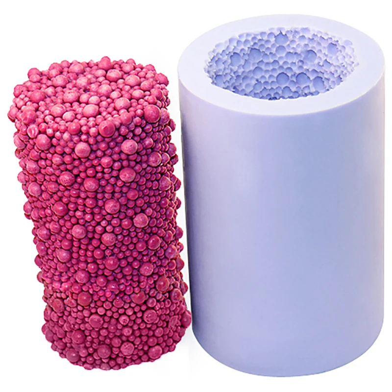 Силиконовая форма для свечей Nicole в форме пузырьков цилиндрической формы DIY