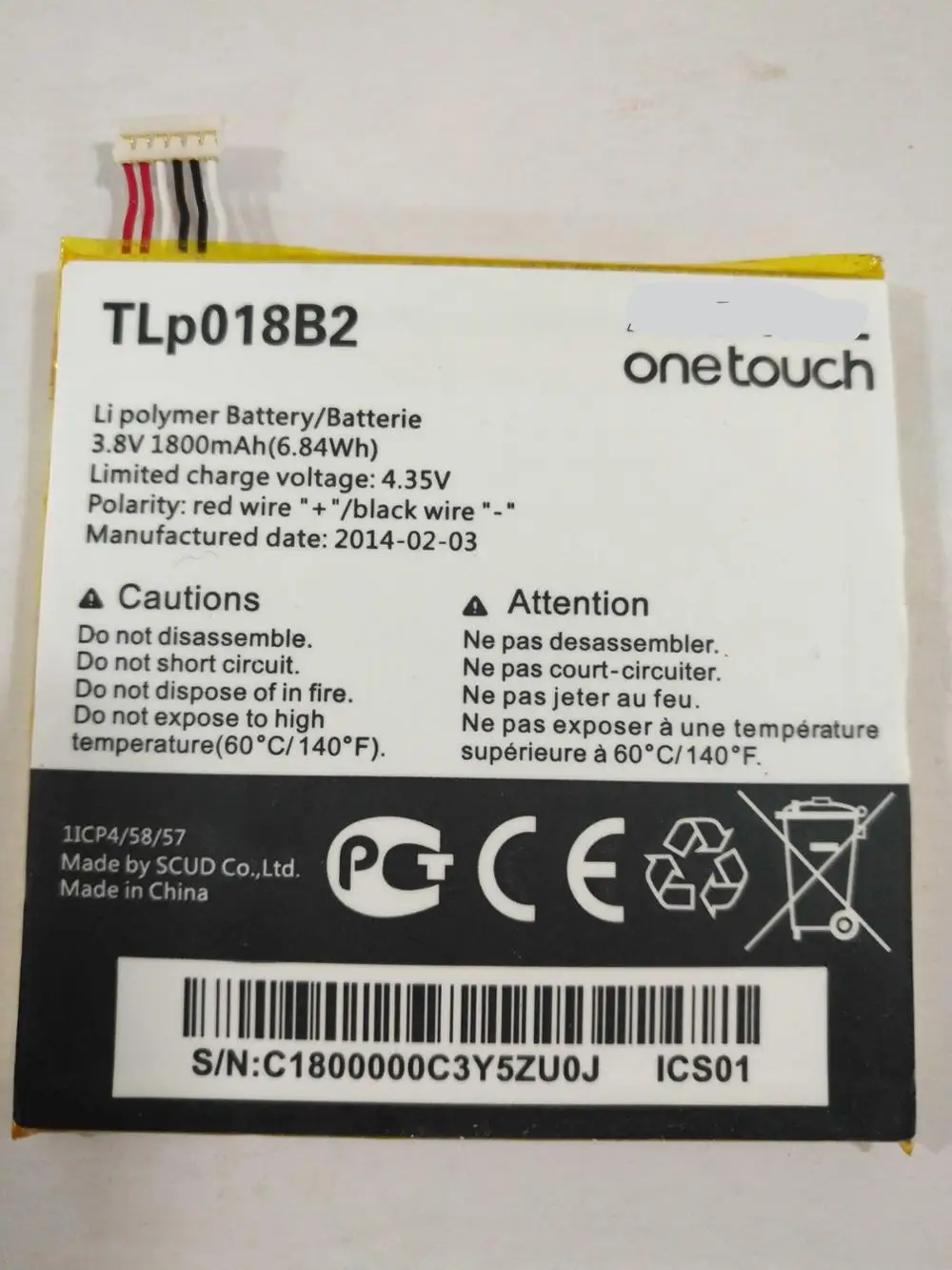 3 8 V 1800mAh TLP018B2 для Alcatel 7024 7024W 7025 7025D 6030 6030A 6030X 6030D Для TCL S820 P606 P606T P600 P600T