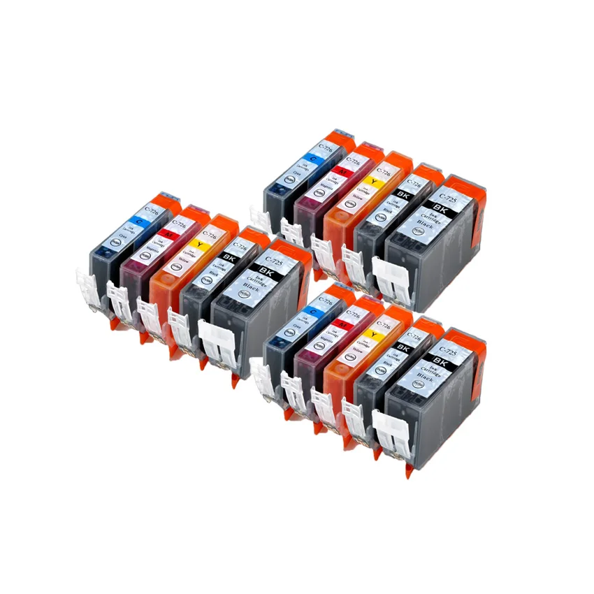 15 шт. PGI 725 CLI 726 чернильный картридж для canon PIXMA IP4870 IP4970 IX6560 MG5170 MG5270 MG5370 MX717 MX887 MX897|ink