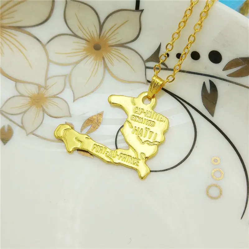 Оптовая продажа модное ожерелье с изображением карты для женщин воротником Ayiti