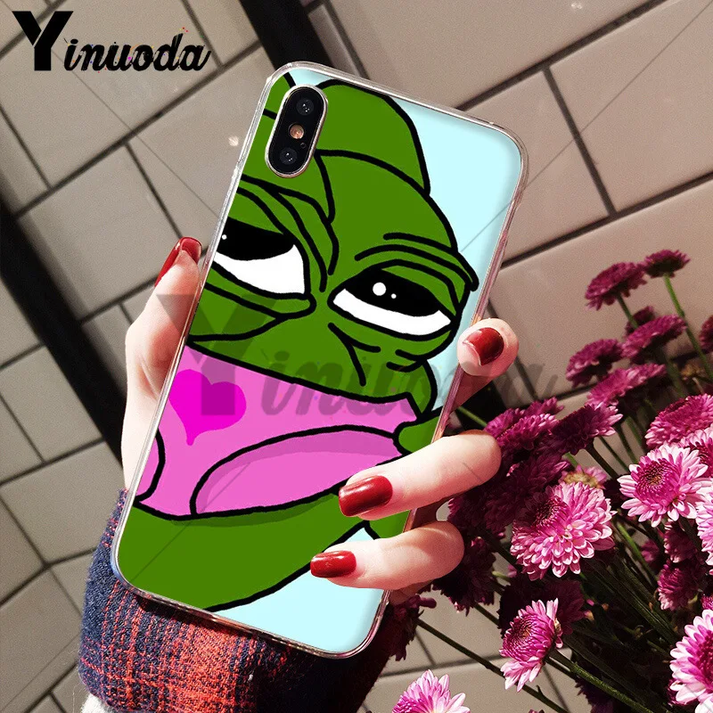 Yinuoda pepe аниме грустная лягушка 2018 новый роскошный модный Чехол для мобильного