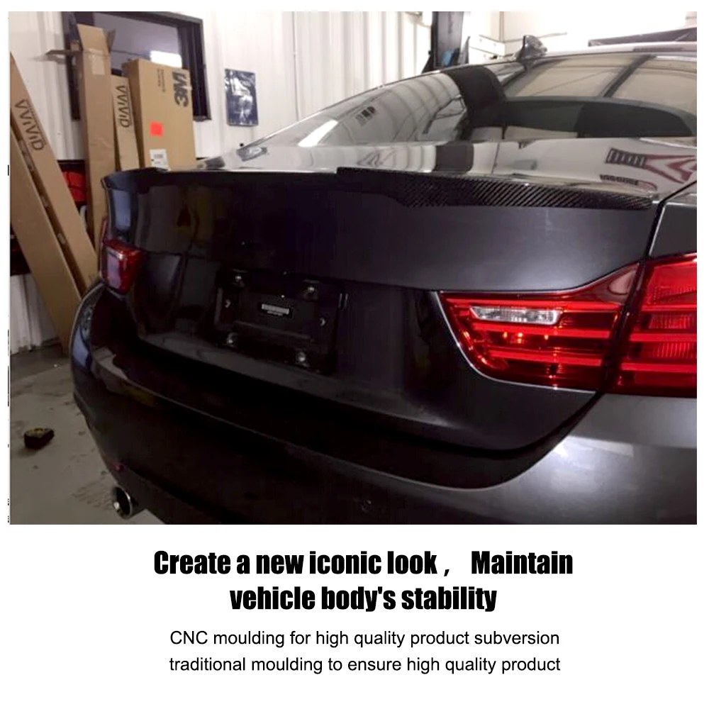 Для 4 серии углеродного волокна автомобиля спортивный спойлер губы крыло для BMW F32