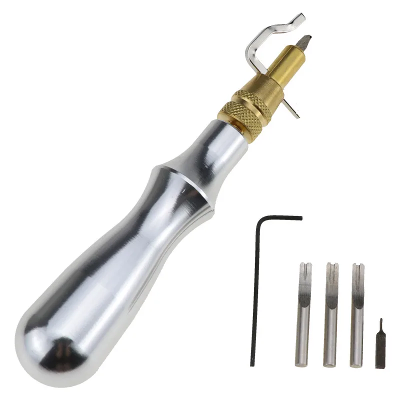 7 In 1 Silver handle 7 в 1 многоцелевой набор инструментов для рукоделия из кожаной бумажной ткани ручной инструмент для надавливания кромок Режущий инструмент для рукоделия ручной строчки швейный инструмент - Цвет: 7 In 1 Silver handle